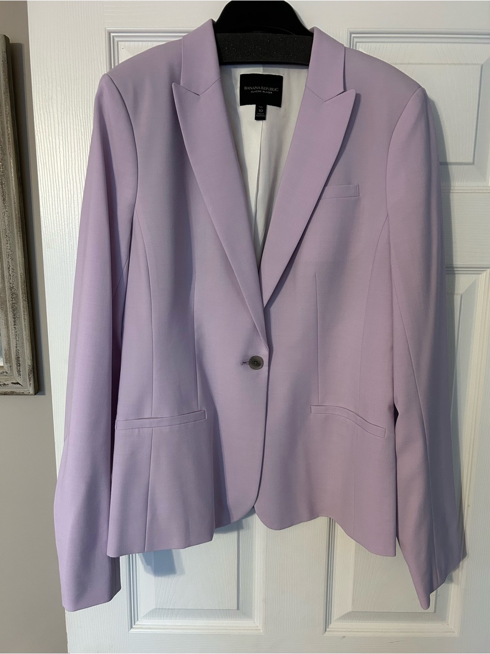 Banana Republic Lavender Single-Button Tailored Blazer
